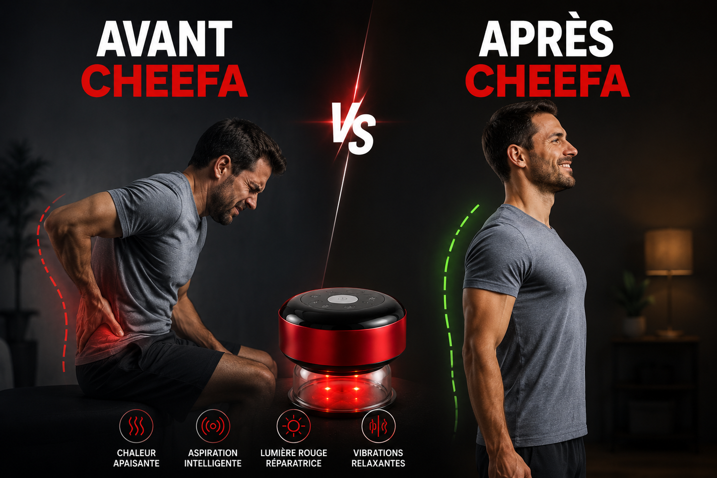Avant apres avec les appareils CHEEFA